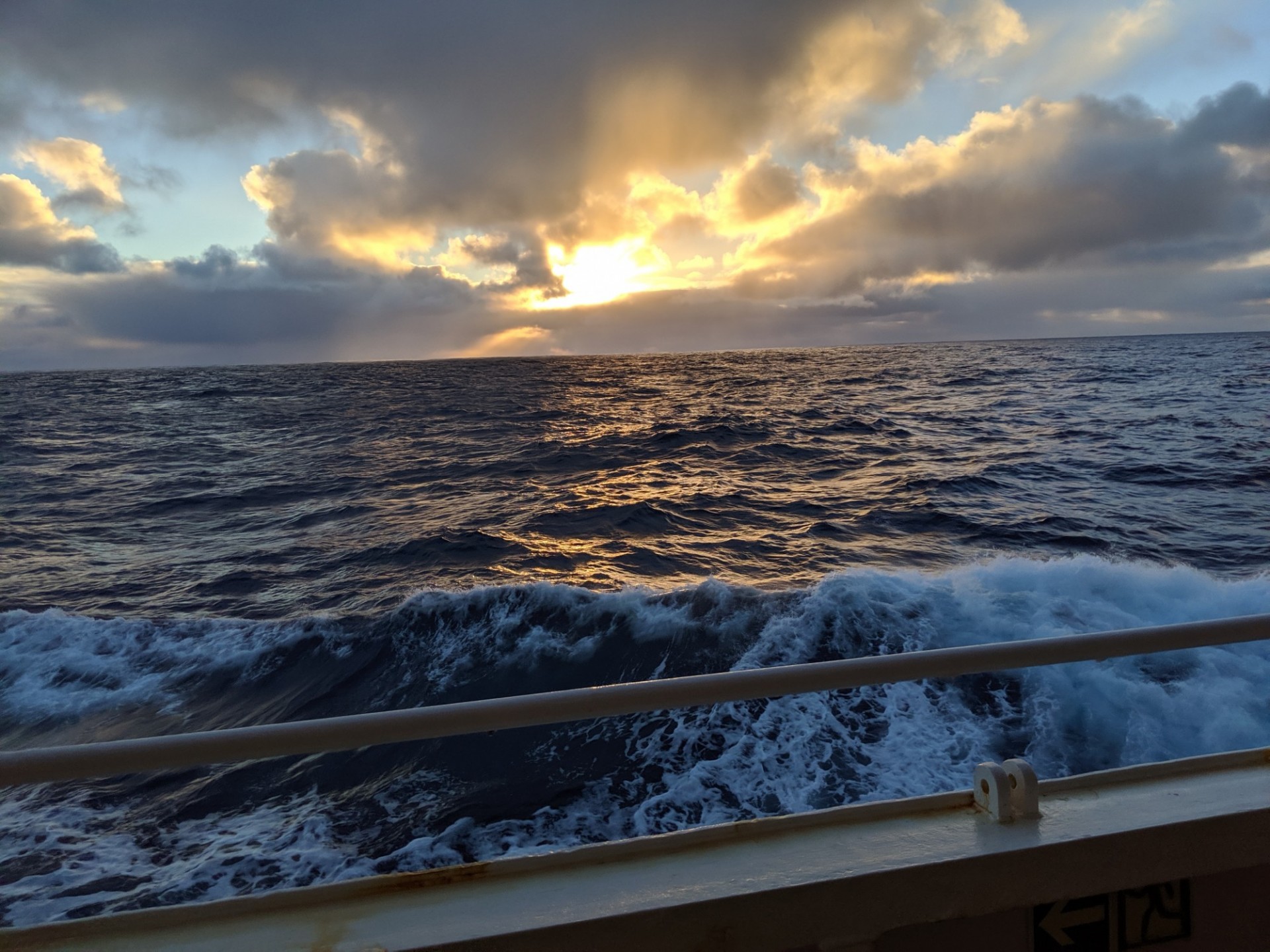Sunrise over the Pacific Southern Ocean
